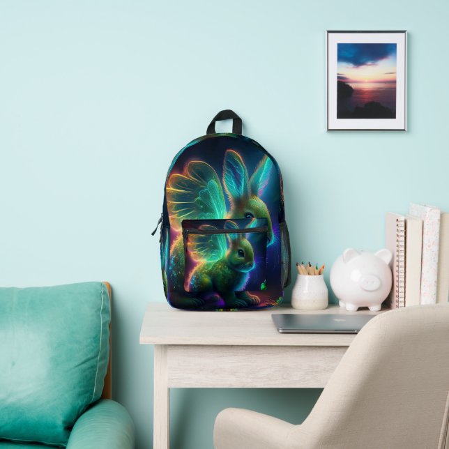 Clover Bunny Printed Backpack (Insitu)