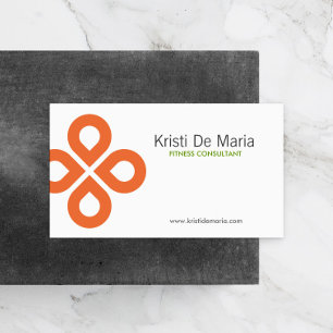 CLOVER DESIGN in ORANGE Business Card