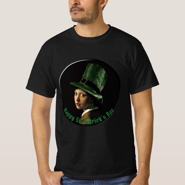 Clover Earring St. Patrick's Day T-Shirt (Front)