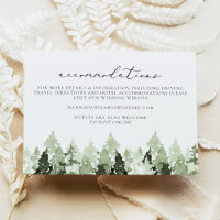 CLOVER Earthy Green Pine Tree Wedding Details