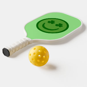 Clover Eyes Happy Face Pickleball Paddle