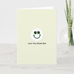 Clover Eyes Smiling Face Card