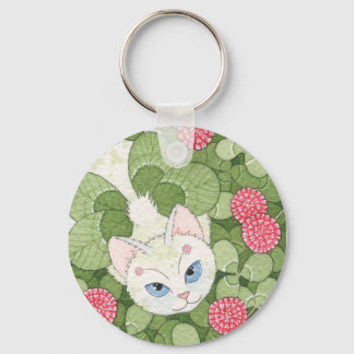 Clover Fairy Cat Key Ring