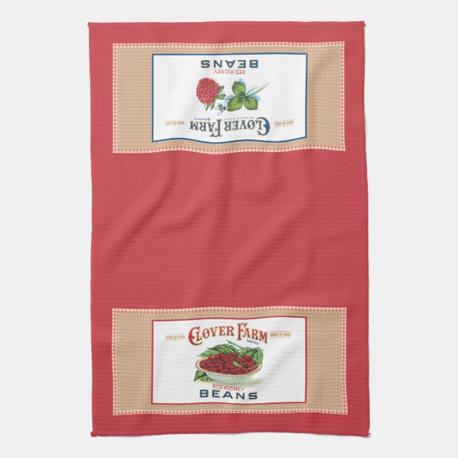 Clover Farm Label Kitchen Towel (Vertical)