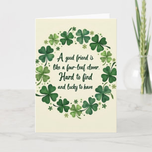 Clover Friend Lucky To Have Card