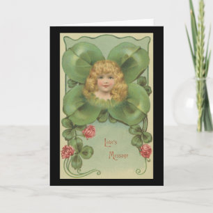 Clover Girl Love's Message Greeting Card
