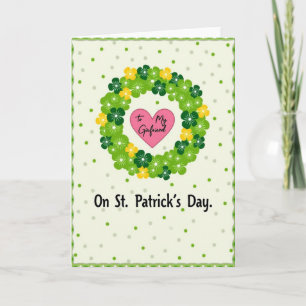 Clover Heart Girlfriend St Patricks Card