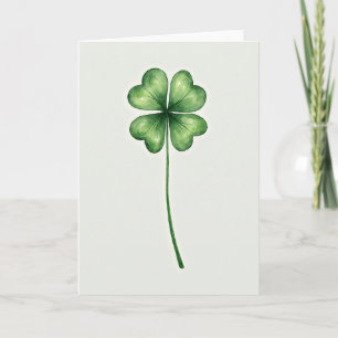 Clover Heart Pattern Luck Card