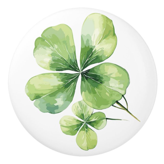 Clover leaf ceramic knob (Front)