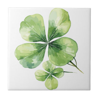 Clover leaf ceramic tile