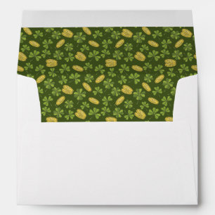Clover Leaf & Gold Coin Pattern Envelope