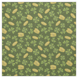 Clover Leaf & Gold Coin Pattern Fabric
