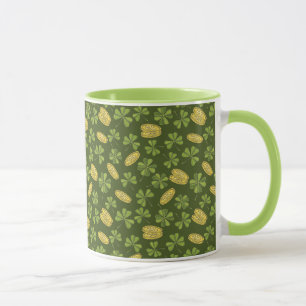 Clover Leaf & Gold Coin Pattern Mug