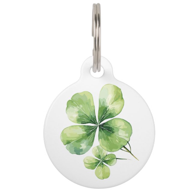 Clover leaf pet tag (Front)