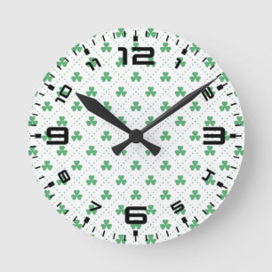 Clover Leaves Pattern St. Patrick's Day-53224 Round Clock