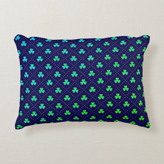 Clover Leaves St. Patrick's Day Pattern-53223 Decorative Cushion (Front)