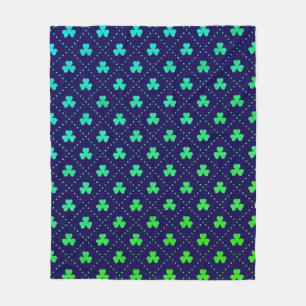 Clover Leaves St. Patrick's Day Pattern-53223 Fleece Blanket