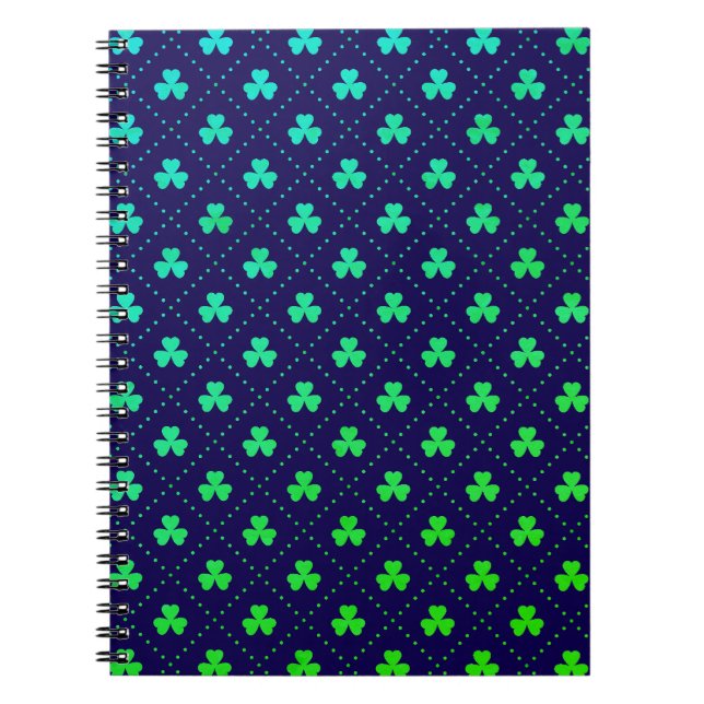 Clover Leaves St. Patrick's Day Pattern-53223 Notebook (Front)