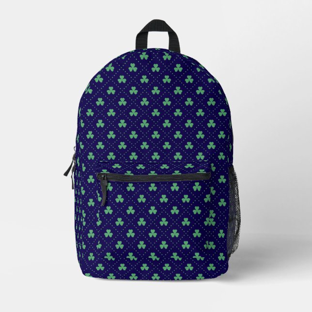 Clover Leaves St. Patrick's Day Pattern-53223 Printed Backpack (Front)