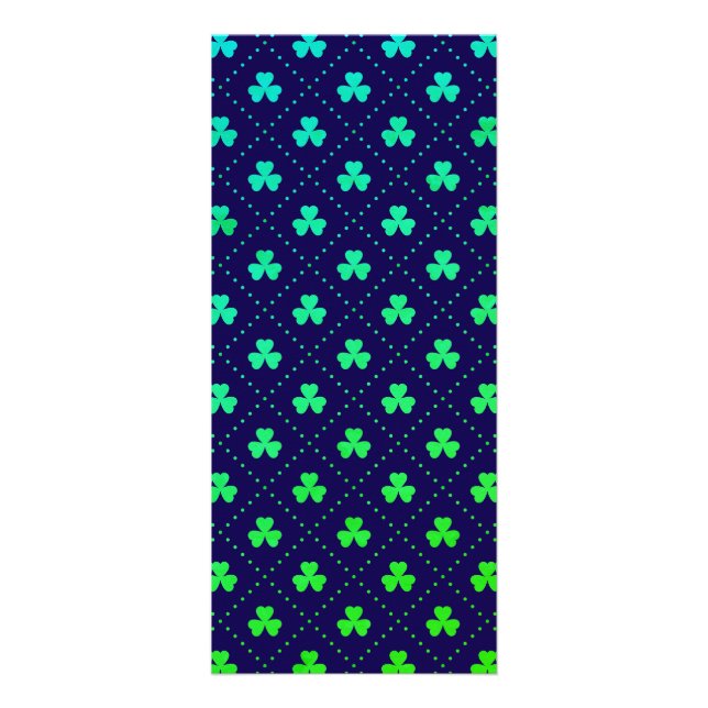 Clover Leaves St. Patrick's Day Pattern-53223 Rack Card (Front)