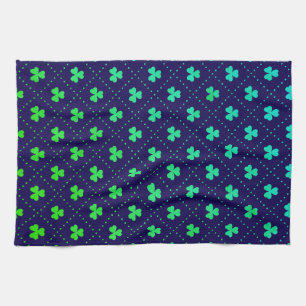 Clover Leaves St. Patrick's Day Pattern-53223 Tea Towel
