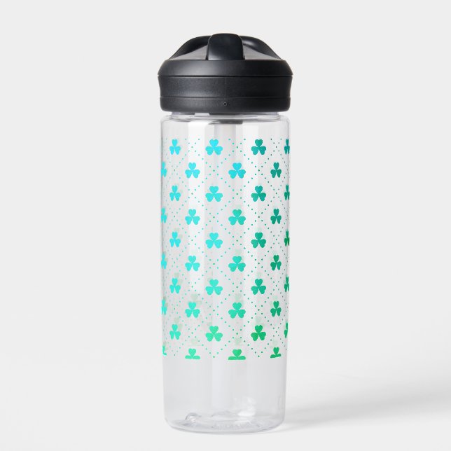 Clover Leaves St. Patrick's Day Pattern-53223 Water Bottle (Front)