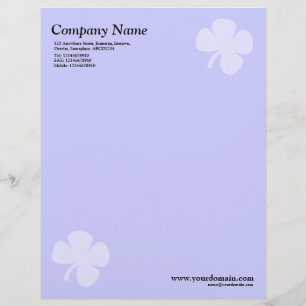 Clover - Light Blue Personalized Letterhead