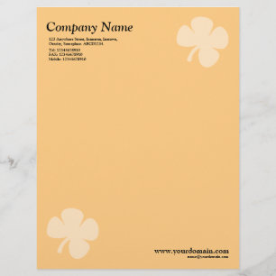 Clover - Light Orange Personalised Letterhead