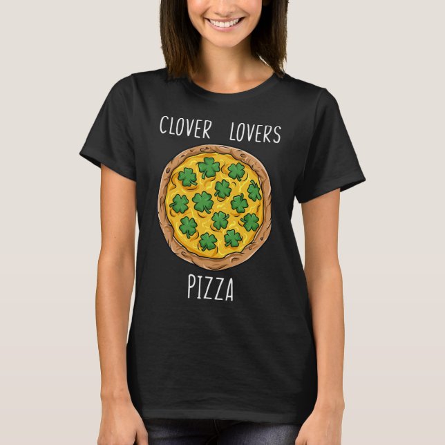 Clover Lovers Pizza St Patrick's Day Fun Boys Girl T-Shirt (Front)