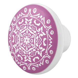 Clover Mandala Ceramic Knob