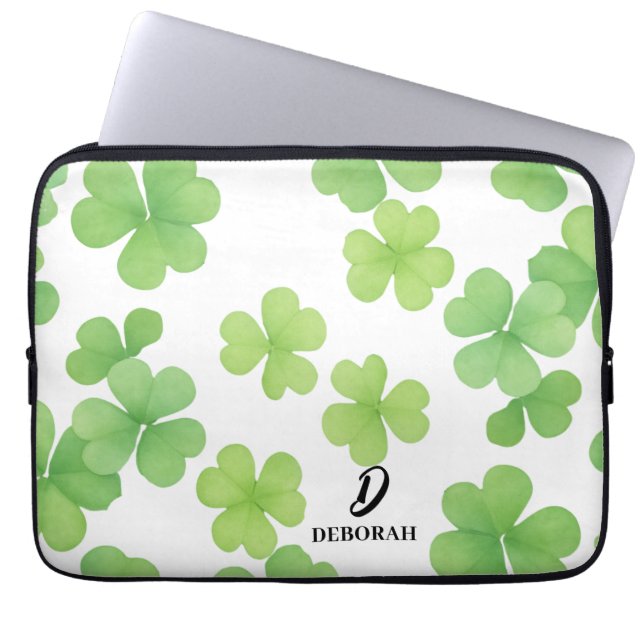 Clover Monogram Laptop Sleeve (Front)