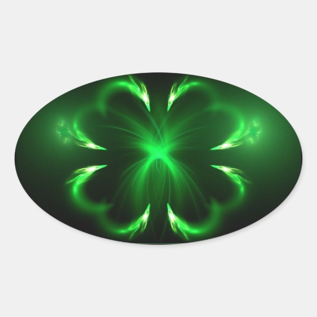 Clover Oval Sticker (Front)