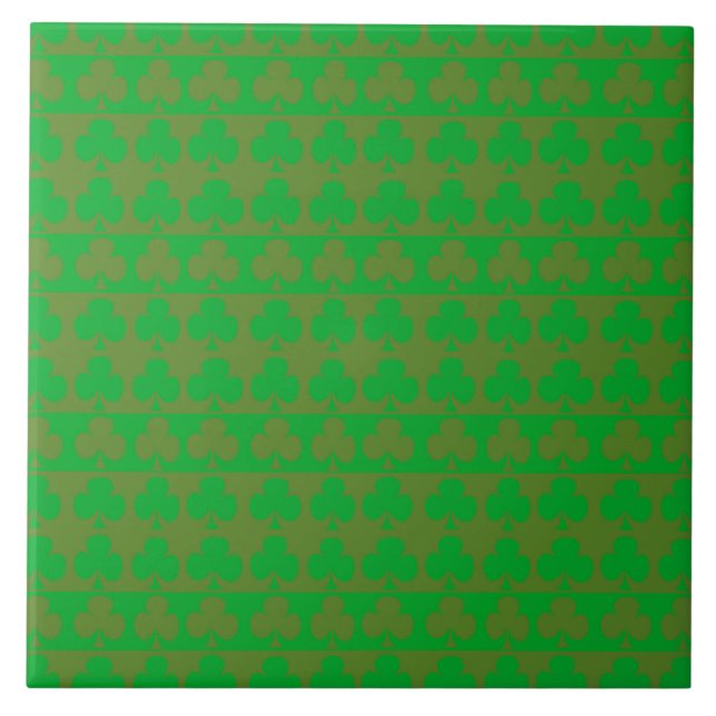 Clover Pattern Ceramic Tile (Front)