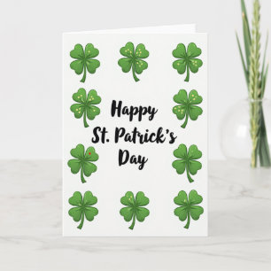 Clover Pattern Happy St Patricks Card