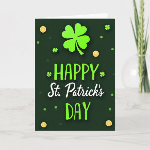 Clover Pattern St Patricks Card