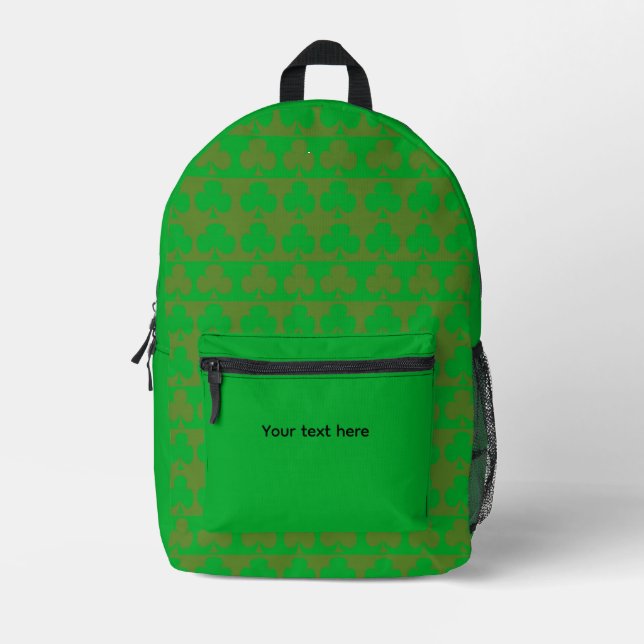 Clover Personalized Pattern Printed Backpack (Front)