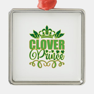 Clover Prince Metal Ornament