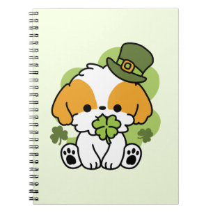 Clover Pup Love – St. Patrick's Day Dog Design Notebook