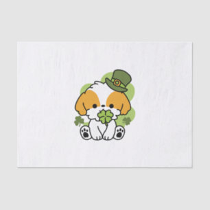 Clover Pup Love – St. Patrick's Day Dog Design Tissue Paper