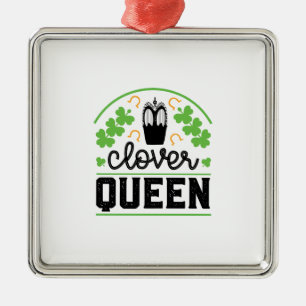 Clover Queen Metal Ornament