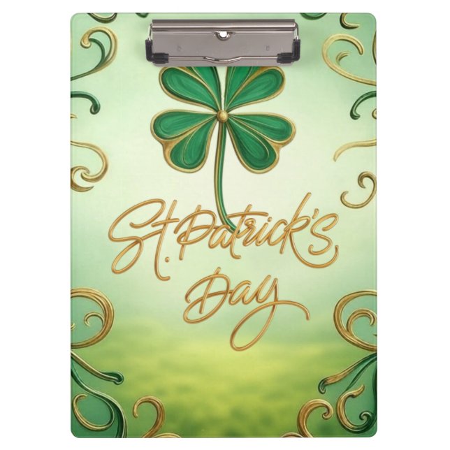 Clover Saint Patrick's Day Clipboard (Front)