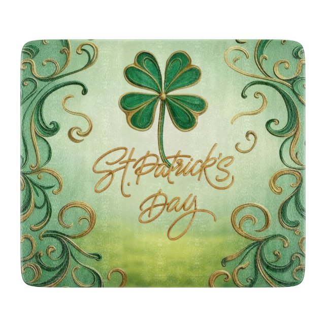 Clover Saint Patrick's Day Cutting Board (Front)