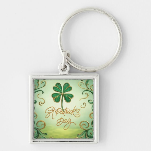 Clover Saint Patrick's Day Key Ring (Front)