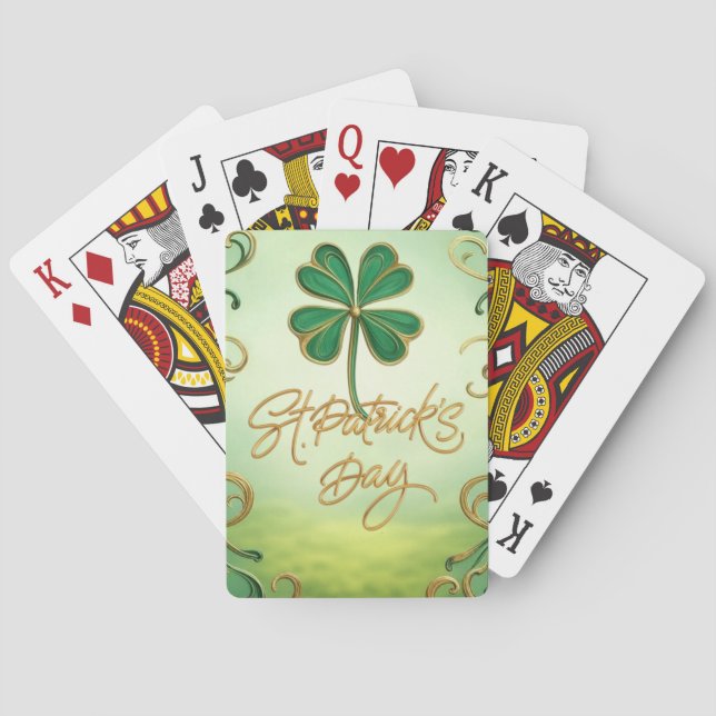 Clover Saint Patrick's Day Playing Cards (Back)