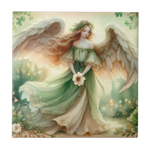 Clover Serenity Angel Ceramic Tile