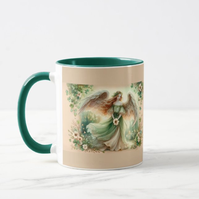 Clover Serenity Angel Coffee Cup Mug (Left)
