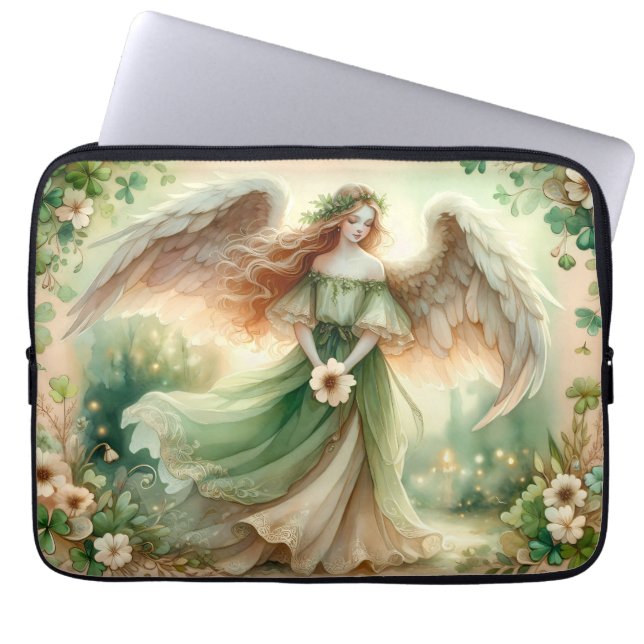 Clover Serenity Angel Laptop Sleeve (Front)