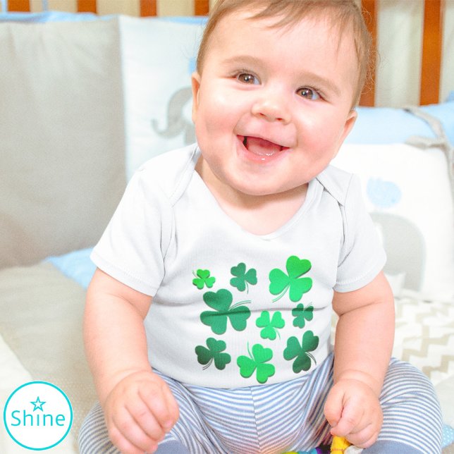 Clover Shamrock Ireland Irish St Patricks Day Baby T-Shirt (Creator Uploaded)