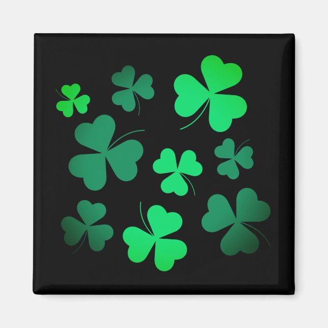 Clover Shamrock Irish Green Spring St Patrick Day  Magnet (Front)