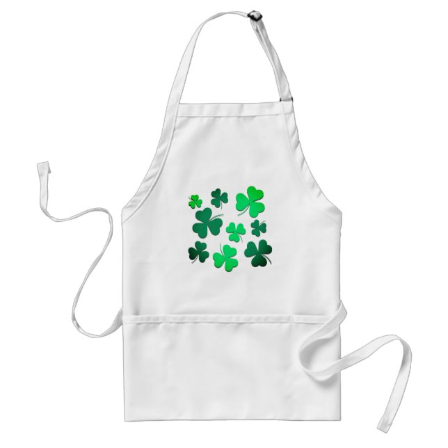 Clover Shamrock Irish Green Spring St Patricks Day Standard Apron (Front)